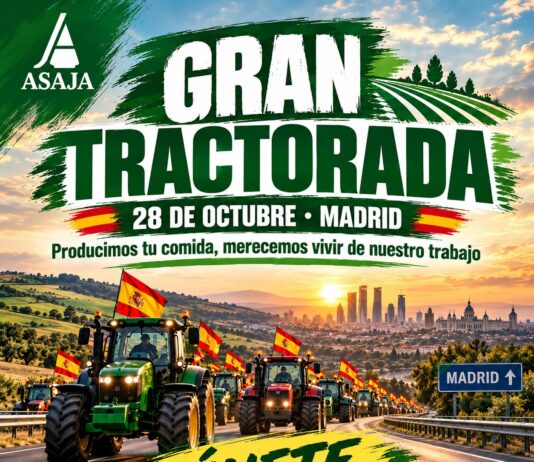 ASAJA, COAG Y UNIÓN DE UNIONES CONVOCAN UNA GRAN TRACTORADA EN MADRID EL 28 DE OCTUBRE POR UN CAMPO CON FUTURO