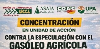 CONCENTRACION EN LA UNIDAD DE ACCIÓN CONTRA LA ESPECULACIÓN CON EL GASÓLEO AGRÍCOLA QUE ARRUINA AL CAMPO. Os esperamos el martes 10 de marzo en CLH de Santovenia de Pisuerga-Valladolid