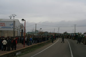 Concentración tractores Santa María del Páramo - 20 de noviembre de 2009