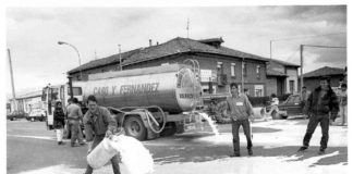 Fotos históricas Movilización ganaderos 1990 - Puente Villarente