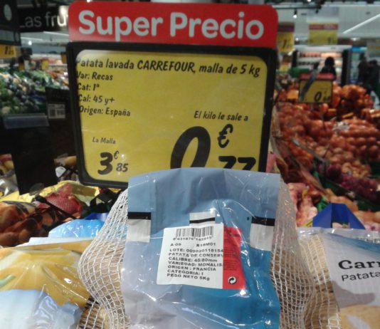Asaja exige a Carrefour que retire la oferta de patata francesa como de origen español