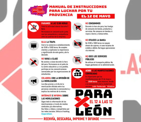 Posición de Asaja de León respecto a la convocatoria de paro y concentración convocada para el jueves 12 de mayo por los sindicatos de clase