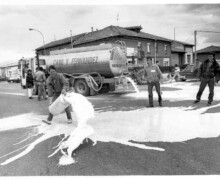 Movilización ganaderos 1990 - Puente Villarente