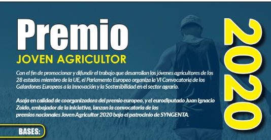 Convocados los premios “Joven Agricultor 2020”