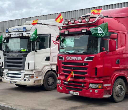 ASAJA apoya la manifestación de los transportistas en Palencia