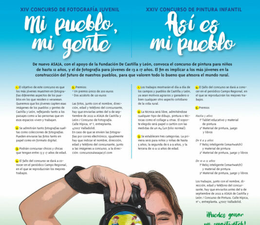 ASAJA convoca sus concursos de pintura y fotografía para niños y jóvenes, con la colaboración de la Fundación De Castilla y León