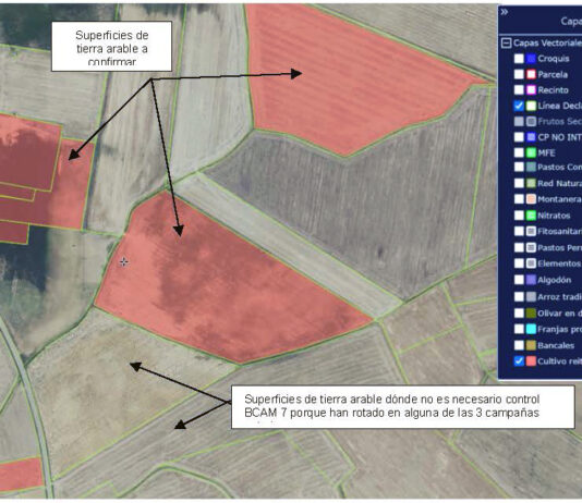 El SIGPAC incorpora una nueva capa de superficies de tierras para advertir del incumplimiento de la rotación