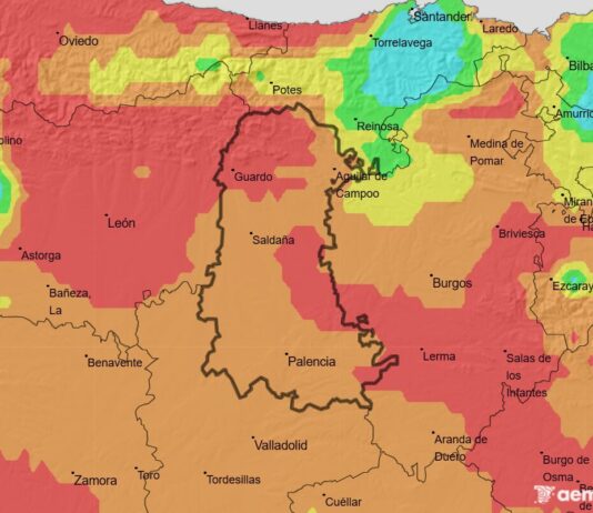 El miércoles 27 de agosto desaparece la Alarma Extrema de Palencia, quedando toda la provincia en Alerta hasta el día 29 de agosto