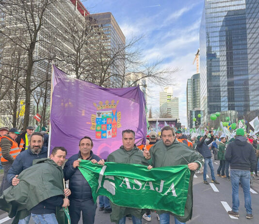 ASAJA-Palencia participa en la protesta europea en Bruselas por una PAC autónoma y con presupuesto