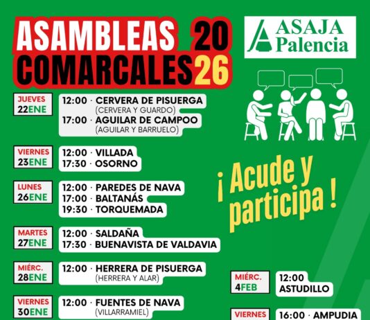 ASAJA-Palencia celebra sus asambleas comarcales del 22 de enero al 6 de febrero