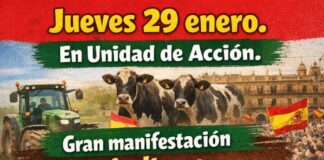 Acto de protesta de ASAJA, UPA, COAG y UCCL el jueves 29 en Palencia