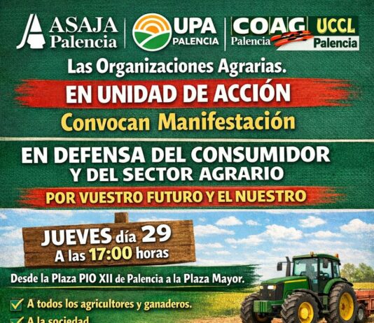 El campo palentino se manifiesta el próximo 29 de enero contra MERCOSUR y la reforma de la PAC
