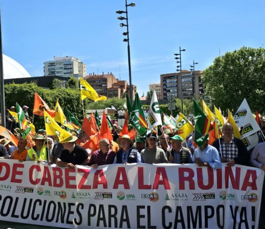 Más de 2.000 personas respaldan la manifestación de Valladolid en defensa del sector agrario