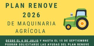 Convocadas las ayudas del Plan Renove de maquinaria agrícola 2026
