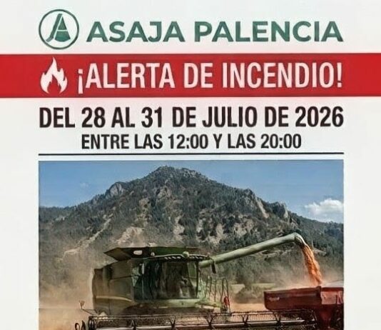 Se prohíbe la cosecha y otras labores en una nueva ALERTA de incendios del 28 al 31 de julio