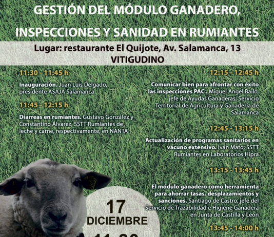Vitigudino acogerá una jornada sobre gestión del módulo ganadero, inspecciones y sanidad en rumiantes