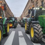 Tractores, colapsando Gran Vía. |Verónica G. Arroyo