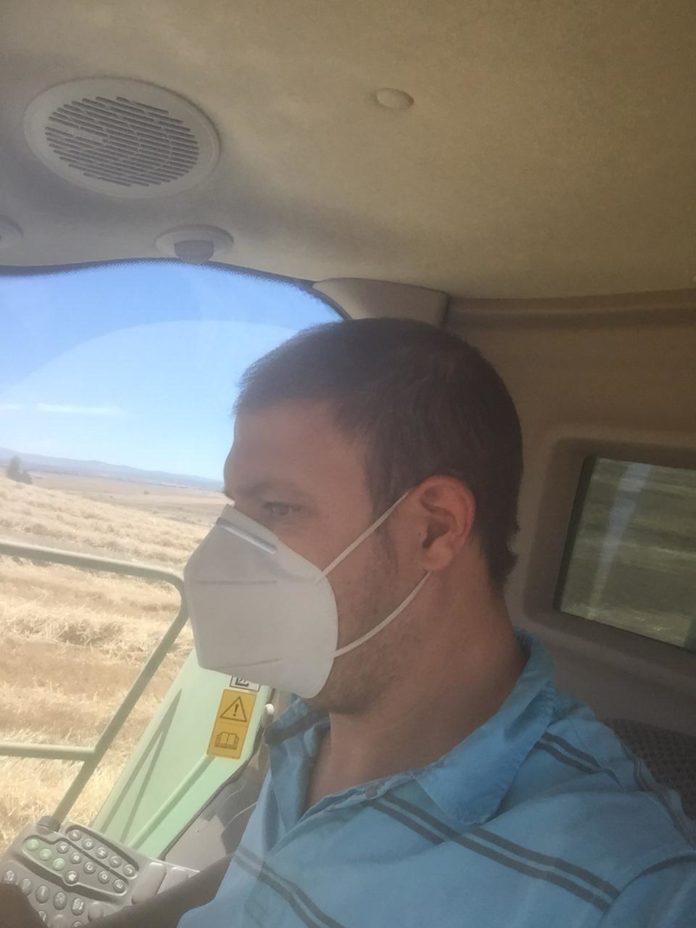 Trabajador salmantino, en plena cosecha. Trabajador salmantino, en plena cosecha.