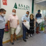 Mariano Olea (gerente), Javier Jiménez, Juan Luis Delgado (presidente), Leticia Martín, Mario Sánchez  y Verónica González (jefa de prensa). FOTO: ASAJA Salamanca