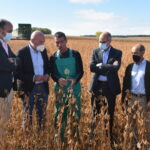 La soja de un socio de ASAJA Salamanca despierta el interés del consejero de Agricultura