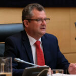 Gerardo Dueñas expone el programa que llevará a cabo su departamento durante la XI legislatura Gerardo Dueñas, consejero de Agricultura, en la sede de las Cortes de Castilla y León.