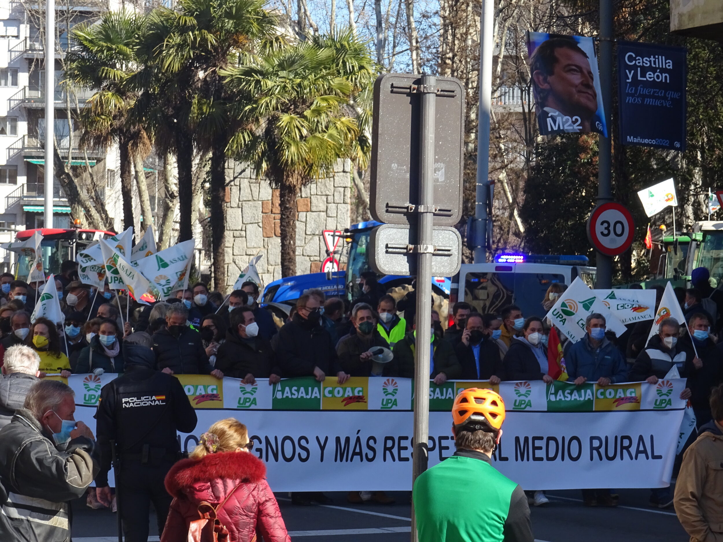 Manifestación en Salamanca del 28 de enero de 2022. las OPA.