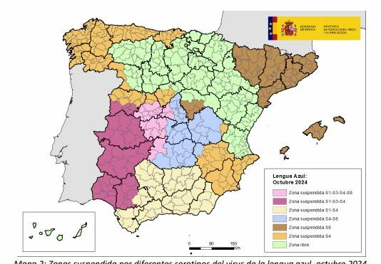 Restricciones de movimiento de ganado en Salamanca por los serotipos 1 y 3 de lengua azul