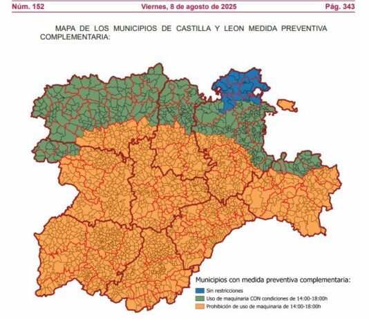 Se prolongan hasta el 12 de agosto las limitaciones en las labores agrícolas por alerta de incendios