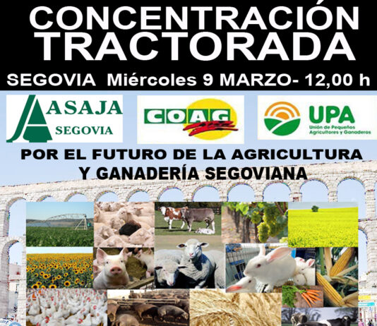 CONCENTRACIÓN TRACTORADA 9 MARZO SEGOVIA
