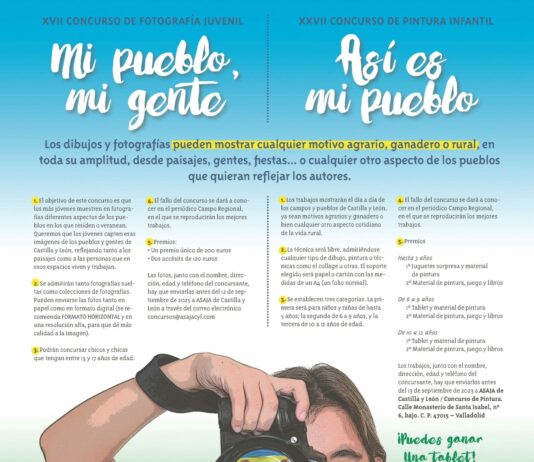ASAJA CONVOCA SUS CONCURSOS DE DIBUJOS Y FOTOS PARA NIÑOS Y JÓVENES, CON LA COLABORACIÓN DE LA FUNDACIÓN DE CASTILLA Y LEÓN