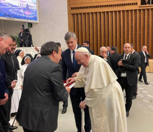 Una delegación de ASAJA defiende ante el Papa Francisco el consumo de carne