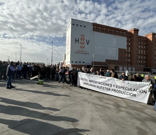 LOS AGRICULTORES ELEVAN SU PROTESTA CONTRA LOS PRECIOS DE DERRIBO DEL CEREAL CON UNA CONCENTRACIÓN A LAS PUERTAS DE LA PLANTA DE BABILAFUENTE
