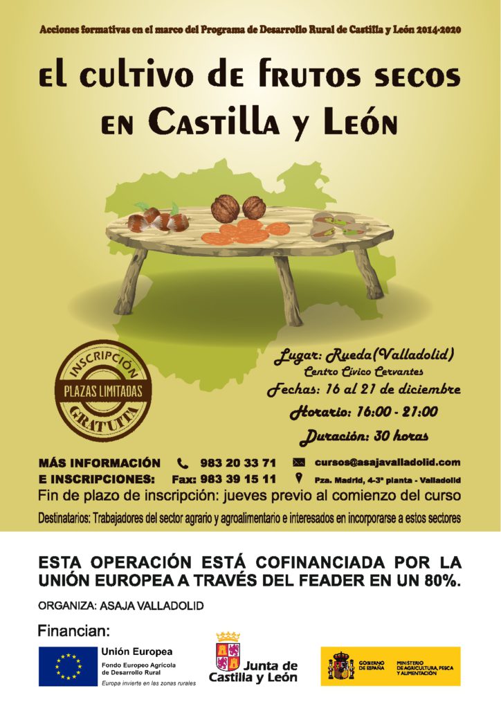 Curso gratuito sobre el cultivo de frutos secos en Castilla y León