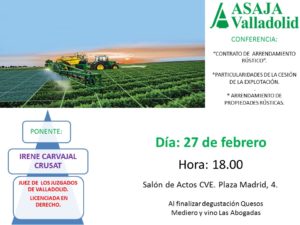 Nuevo cartel jornada Arrendamientos en imagen