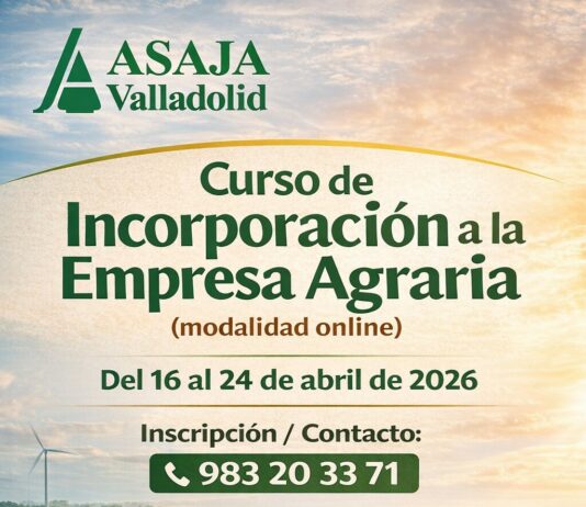 ASAJA Valladolid lanza un nuevo Curso de Incorporación a la Empresa Agraria en modalidad online