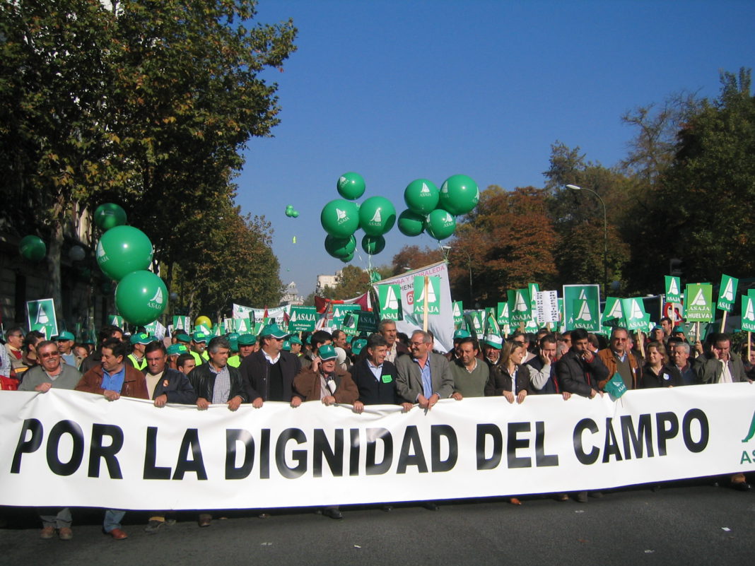 Manifestación por la dignidad del campo, Asaja Castilla y León