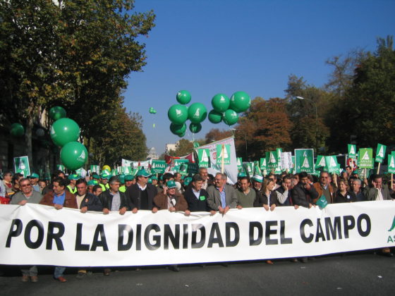 Manifestación por la dignidad del campo, Asaja Castilla y León