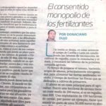 El consentido monopolio de los fertilizantes El consentido monopolio de los fertilizantes