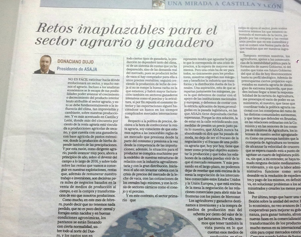 Retos inaplazables para el sector agrario y ganadero Retos inaplazables para el sector agrario y ganadero