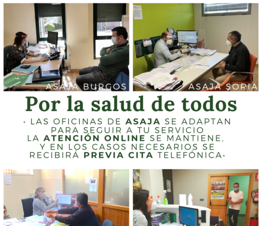 Las oficinas de ASAJA se adaptan para cumplir con la normativa sanitaria