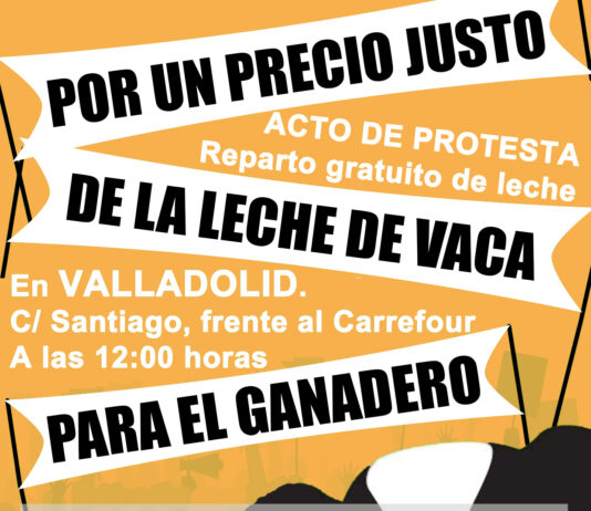 ASAJA y la ALIANZA UPA-COAG convocan un acto de protesta el viernes en Valladolid para reclamar precios justos para los ganaderos de leche