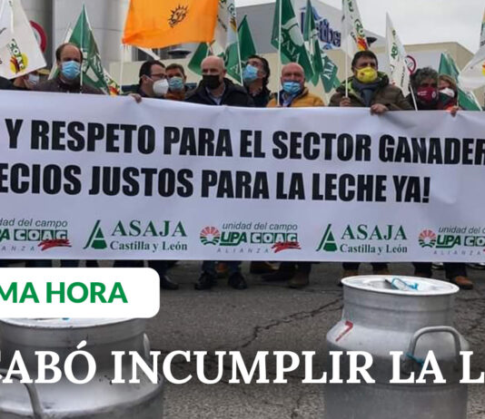 Los ganaderos lácteos protestan ante industrias y gran distribución: “Se acabó incumplir la Ley»