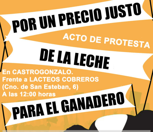 ASAJA y la Alianza Upa-Coag continúan su campaña de protestas reclamando precios justos para los ganaderos de leche