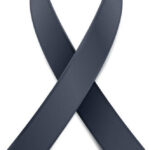 Black ribbon vector illustration. Symbol or sorrow and grief.