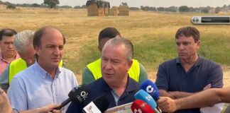 Visita a las explotaciones afectadas por el incendio de Burgohondo, Ávila